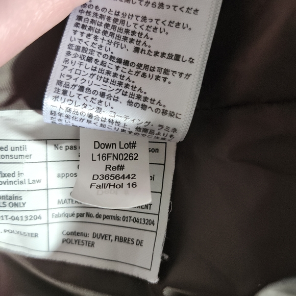 EDDIE BAUER MID LENGTH PUFFER DOWN ZIP HOODED JACKET BRONZE METALLIC WOMENS LG - Picture 11 of 16